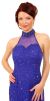 Halter Neck Sequined Formal Cocktail Dress in closeup